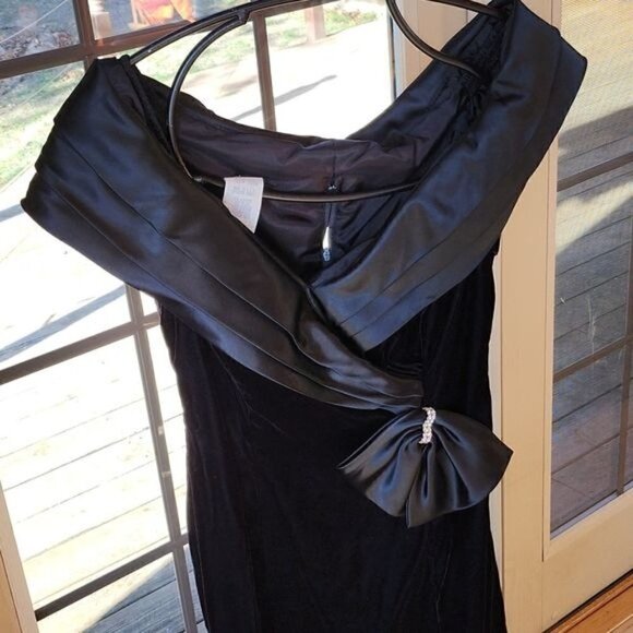 L.A. Glo Embellished Vintage Vneck Event Zippered Sleeveless Maxi Sz. 7/8 Dress - Picture 4 of 13